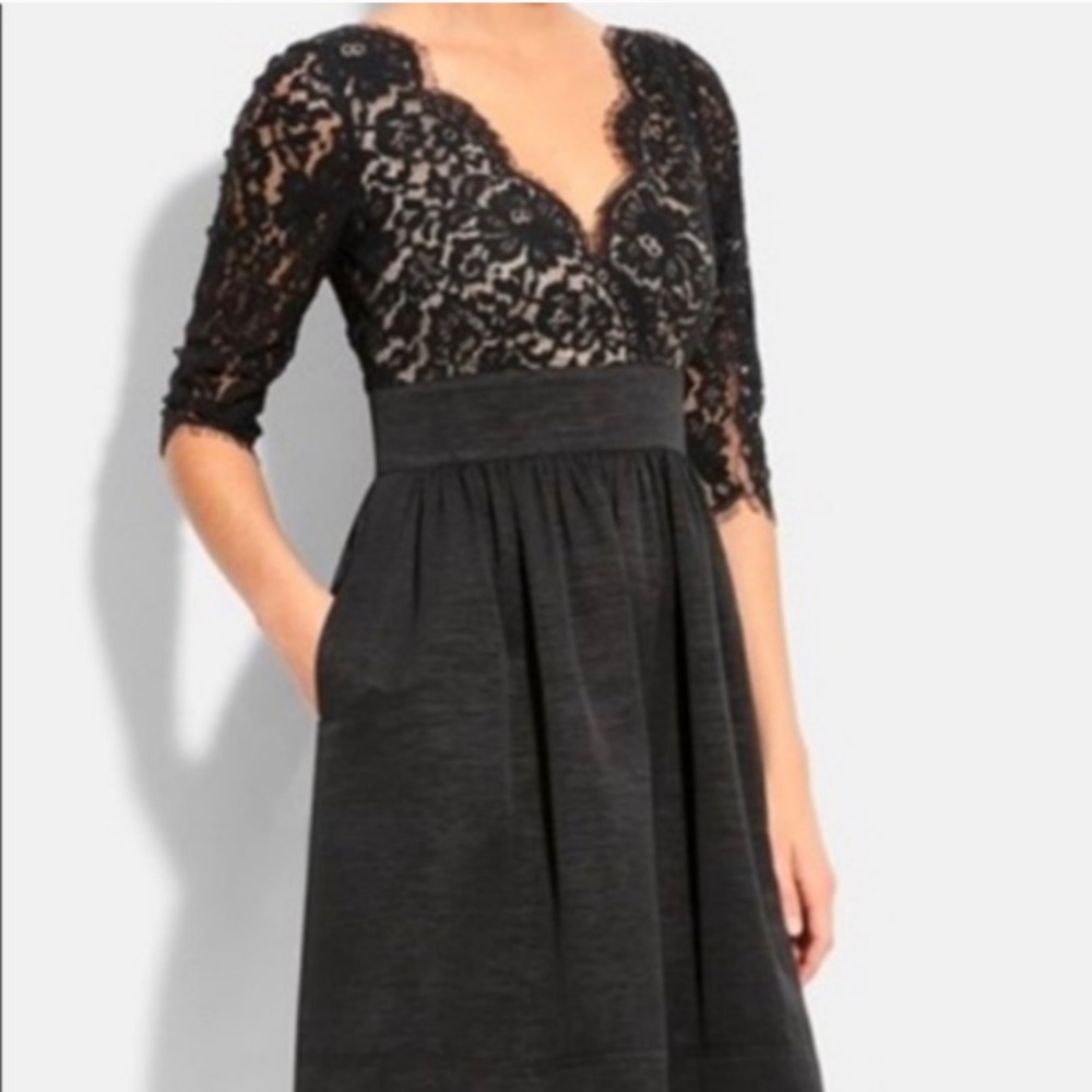 Eliza J dress black V neck
